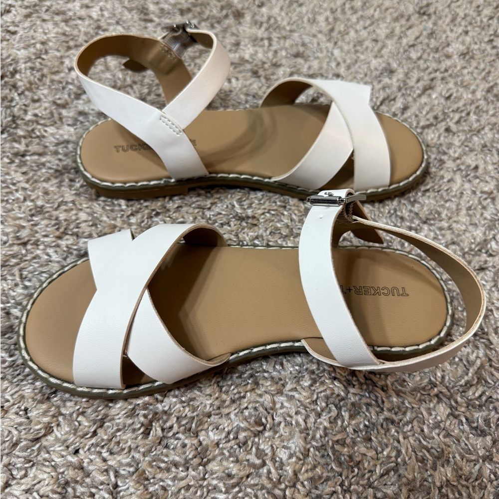 White Strappy Sandals for little girls (Tucker + Tate) - Picture 3 of 8